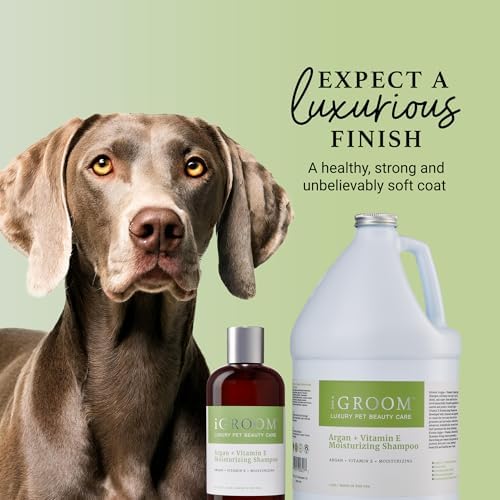 iGroom Argan+Vitamin E Dog Shampoo, Groom Like a Professional, Enhanced Cleaning Power, Reccommended pH Balance, Made in USA, 16 oz - Image 6
