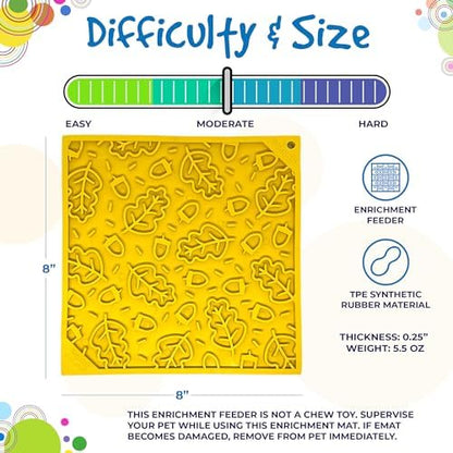 SodaPup Autumn eMat – Durable Enrichment Feeder Made in USA from Non-Toxic, Pet-Safe, Food Safe Rubber for Mental Stimulation, Avoiding Overfeeding, Fresh Breath, Digestive Health, Calming, & More - Image 5