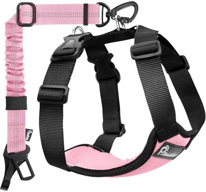 Pawaboo Dog Seat Belt Harness for Car, Seatbelt Harness with 2 in 1 Buckle by Pawaboo