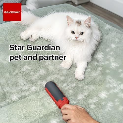 PAKEWAY 2 Pack Pet Hair Remover for Couch & Carpet, Reusable Lint Roller with Self-Cleaning Base, Dog & Cat Fur Remover, Portable Hair Removal Tool - Image 2