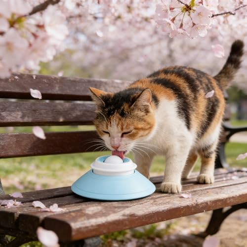 Slow Feeder Cat Bowl, Cat Food Bowl with Cat Lick Ball, Licking A Ball Add More Fun Bowl, Cat Slow Feeder Bowl, Slow Down Eating Speed and Add More Fun for Your Cats. - Image 5