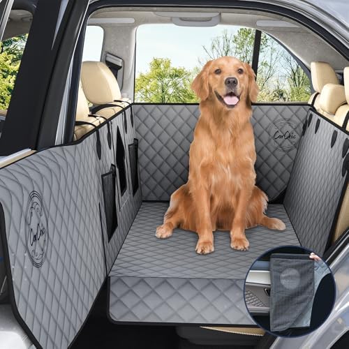 Dog Car Seat Cover for Back Seat - Waterproof Pet Hammock with Embedded Insert Door Protectors (Large for Full-Size Trucks, Large SUvs) by Unknown