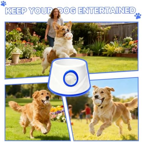 Automatic Ball Launcher for Dogs with 8 Balls - Adjustable Distance up to 50ft,Charger, Whistle & Storage Bag - Interactive Fetch Machine Toy for Indoor Outdoor Play, for Medium Large Breed Dogs - Image 3