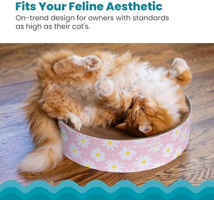 Catstages Scratch & Snuggle 2-in-1 Cat Scratcher & Lounger, Corrugated Cardboard Scratching Pad, Bowl-Shaped Design for Kittens & Indoor Cats up to 15 lbs, 16" - Image 3