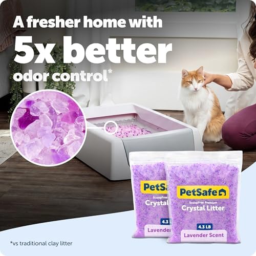PetSafe ScoopFree Premium Crystal Litter, Lavender Scent, 4.3Lb Bag, 2 Pack - Image 2