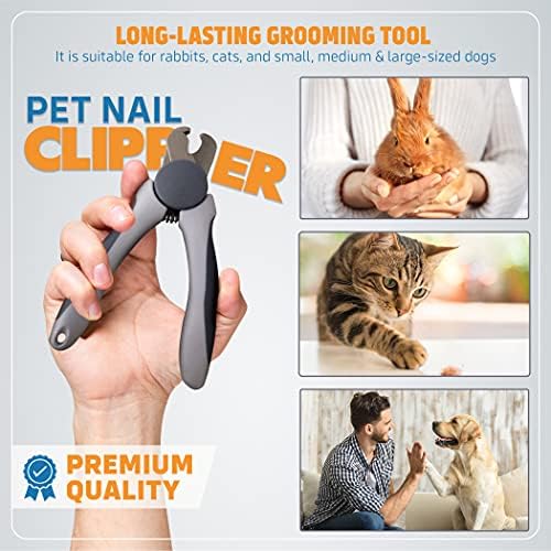 Dog Nail Clippers and Trimmer, Cat Nail Cutter with Safety Guard to Avoid Over Cutting, Pet Grooming Tool with Sharp Blade, Clipper for Dog Nails for Small, Medium & Large Breed - Image 4