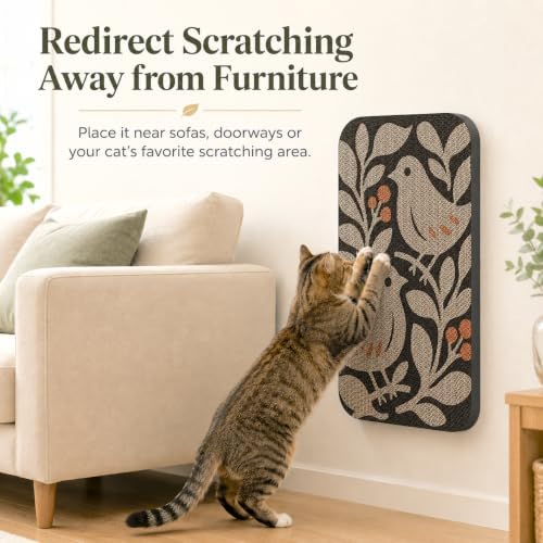 2 Pack Cat Wall Scratcher, Art Cat Scratching Board for Cats - Image 3
