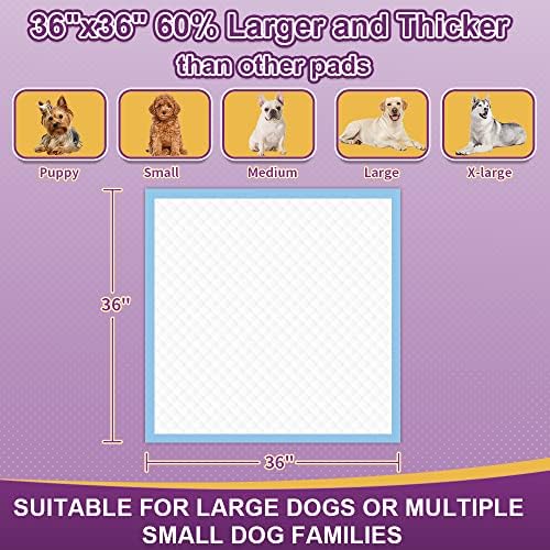 IMMCUTE Extra Large Dog Pee Pads 36"x36"-30 Count | XX-Large Puppy Pee Training Pads Super Absorbent & Leak-Proof | Disposable Pet Piddle and Potty Pads for Puppies | Dogs | Doggie| Cats | Rabbits - Image 6