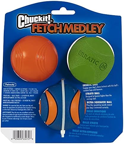 Chuckit Gen 1 Fetch Pack Dog Balls - Interactive Dog Toys, High-Bounce Fetch Ball, Floating Ultra and Rugged Balls, Durable - Size Medium, 2.5-inch Diameter, Set of 3 - Image 3