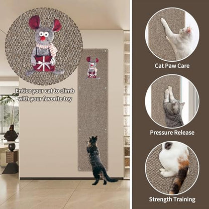 FHTONGE 71x15.8" Thickened Cat Wall Climbing Carpet with 16 Fixed Nails - Image 6