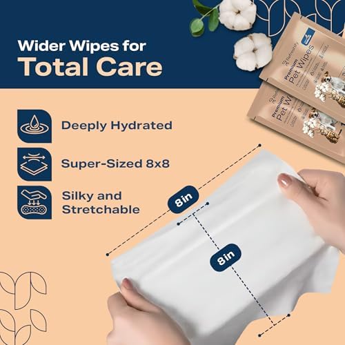 REFRESHIFY Dog Wipes for Paws and Butt - Plant Based Unscented (Pack of 400) - Pet Wipes for Dogs and Cats - Deodorizing Non Toxic Dog Wipes, +12 Additional Travel Wipes - Image 4