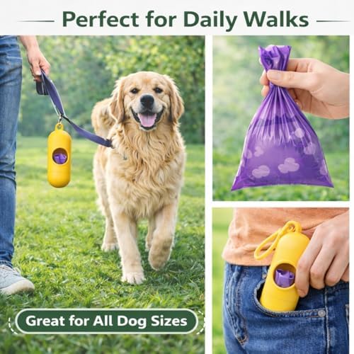 BPI Certified Compostable Dog Poop Bags 300 Count, Extra Thick Leak-Proof Pet Waste Bags, ASTM D6400 Biodegradable, 9 x 13 Inches for Small & Large Dogs - Image 5