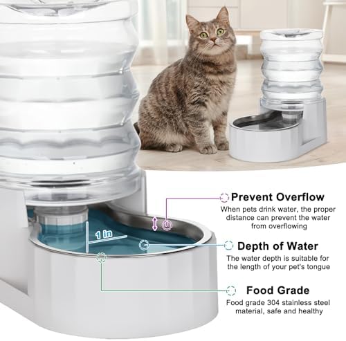 RIZZARI 4L Gravity Cat Water Dispenser: Filter-Free Compact Home Use - Image 4