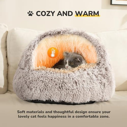 CATISM Cat Bed, Cat Beds for Indoor Cats with Covered Hooded - Image 5