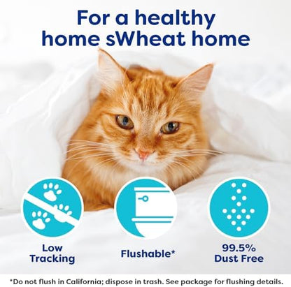 sWheat Scoop Natural Wheat Cat Litter, Original, Fast Clumping with Odor Neutralizing Enzymes, 25 Pound Bag - Image 5