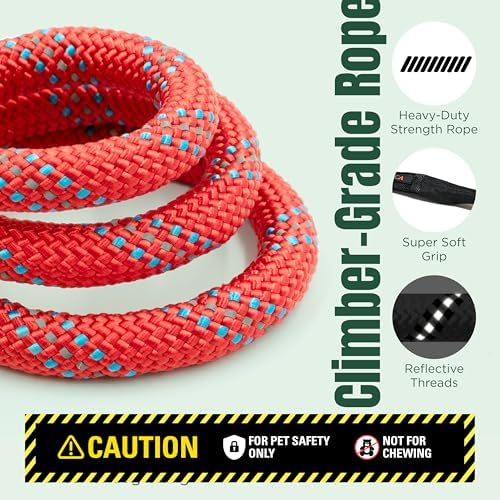 Dog Seat Belt for Car | Universal Pet Car Seatbelt with Reflective Climbing Rope, Aviation Aluminum Carabiner with 360° Swivel & Auto-Lock, Secure Safety Restraint (Canyon Red 360°) - Image 2