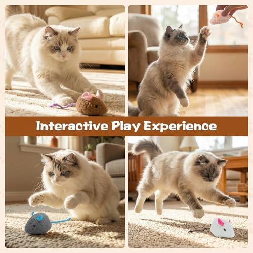 WRW Cat Mice Toys with Catnip for Indoor Cats, 12 Pcs, 7 Colors - Image 6