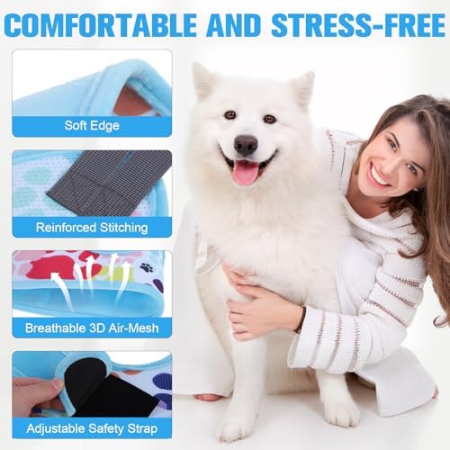 PAWCHIE Dog Grooming Hammock Harness for Dogs & Cats with Pet Nail Clipper Trimmer - Cat Hanger Sling for Trimming Clipping Nails- Dog Hammock Restraint Bag for Small Medium Large Dog, Blue XS - Image 2