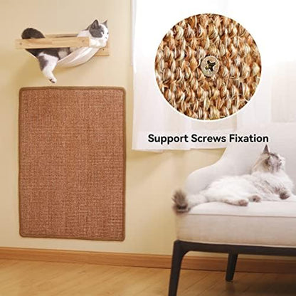 FUKUMARU Cat Scratcher Mat, 23.6 X 15.7 Inch Natural Sisal Cat Scratch Mat - Image 4