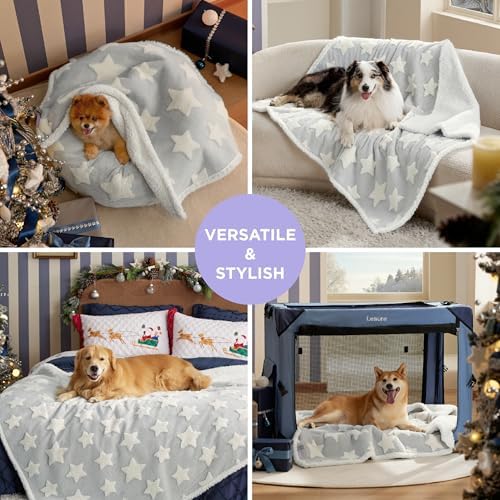 LE SURE Waterproof Dog Blankets for Medium Dogs Cute 3D Jacquard,30x40 - Image 5