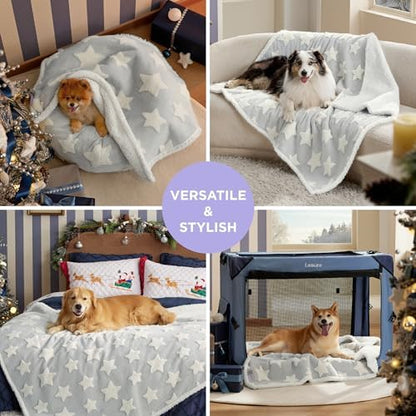 LE SURE Waterproof Dog Blankets for Medium Dogs Cute 3D Jacquard,30x40 - Image 5