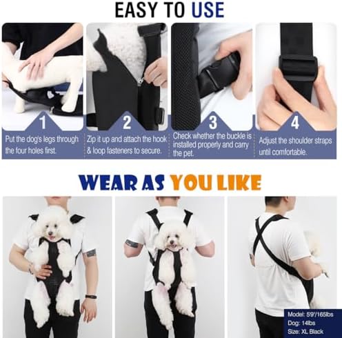 Pawaboo Pet Front Carrier Backpack for Small Medium Dogs - Image 2