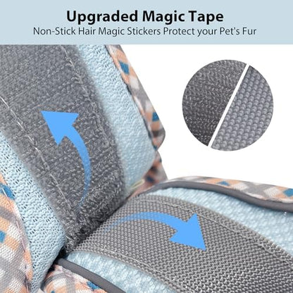 AIITLE Small Dog Harness and Leash Set with Magic Tape, Blue-Pink XS - Image 2