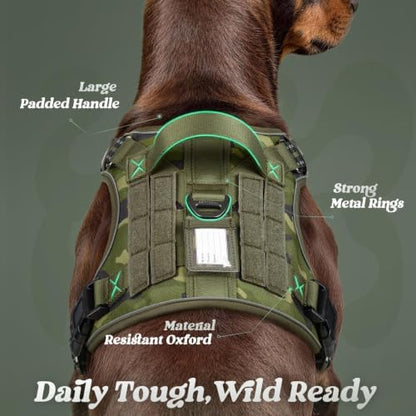 rabbitgoo Tactical Dog Harness for Small Dogs, No Pull Service Pet Vest - Image 6