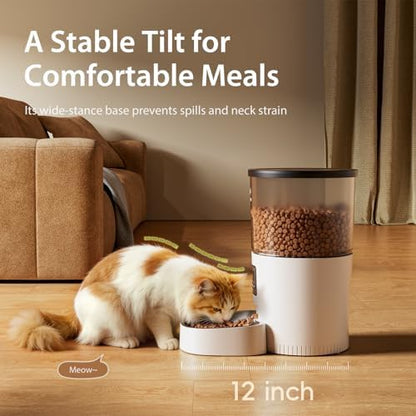 IMIPAW Automatic Cat Feeder, 3L Timed Pet Dry Food Dispenser with Clog-Free Design, Auto Feeder for Cats, 1-6 Meals Per Day, Desiccant Bags, with Stainless Steel - Image 3