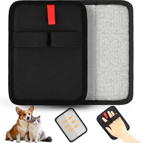 Pet Hair Removal Gloves for Cats & Dogs, Efficient Pet Hair Remover Electrostatic Glove, Reusable Pet Grooming Gloves Brush Tool for Furniture, Couch, Carpet, Clothing & Bed Sheets by Kikazarru
