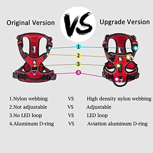 Truelove Dog Harness No Pull Nylon Reflective Pet Harness Adjustable Comfortable Control Step-in Brilliant Colors TLH56512 Orange - Image 4