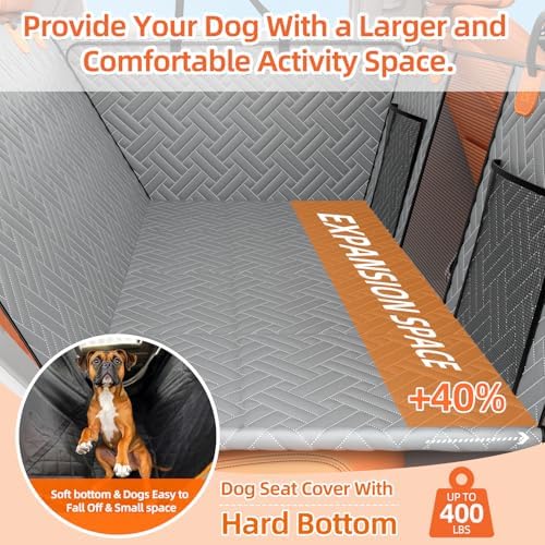 Back Seat Extender for Dogs,Hard Bottom Car Seat Cover for Dogs - Image 2