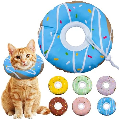 Seyezo Cat Cone Collar Soft, Adjustable Cat Recovery Cone, Waterproof Blue by Seyezo