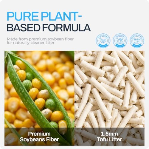 Plant-Based Tofu Cat Litter 14LB, Clumping, Odor Control, Low Dust - Image 2