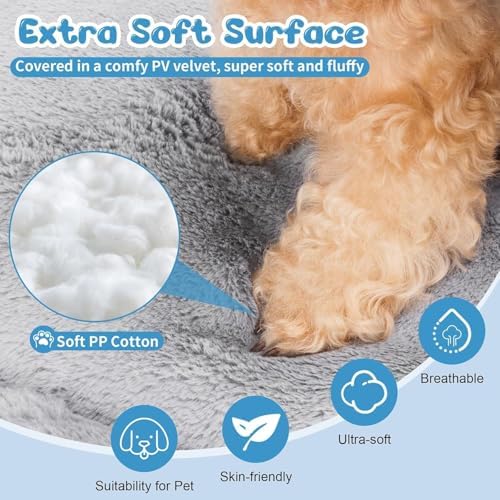 Dog Crate Pad, Washable Cozy Dog Bed Mat for Medium Dogs 36"x23", Dark Gray - Image 4