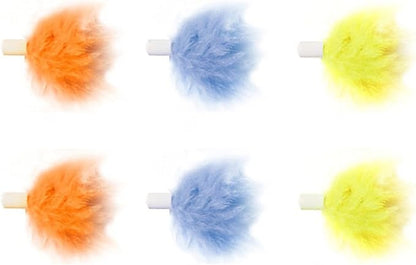 Interactive Cat Toy Funny Simulation Feather Replacements for Head Stick Toy for FOFO Kitten Playing Teaser for Indoor Cats Motion