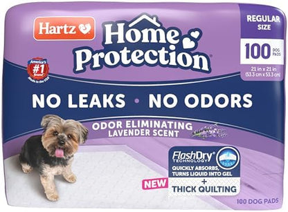 Hartz Home Protection Lavender Scented Odor Eliminating Dog Pads, 100 Count by Hartz