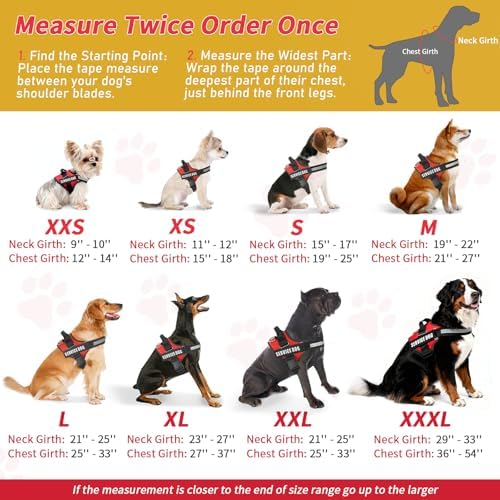 Opstin Service Dog Vest, ID Tag + 50 ADA Information Cards, Service Dog Harness in Sizes X Small to XX Large, Ruggedized Metal Tag, 2-Sided Service Animal Information Cards, ESA Accessory Set Large - Image 6