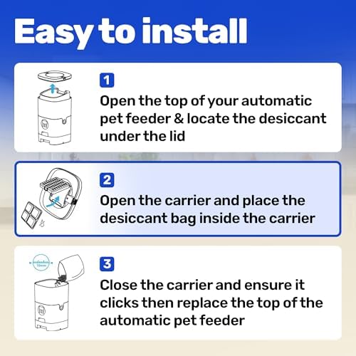 [12 Pack] Desiccant Bag for Petlibro Pet Feeder - Six-Month Supply Keeps Dog Food & Cat Food Dry + Fresh - Removes Moisture & Odors for Automatic Pet Feeders - Made from Silica, Carbon & Deoxidizer - Image 7