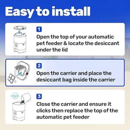 [12 Pack] Desiccant Bag for Petlibro Pet Feeder - Six-Month Supply Keeps Dog Food & Cat Food Dry + Fresh - Removes Moisture & Odors for Automatic Pet Feeders - Made from Silica, Carbon & Deoxidizer - Image 7