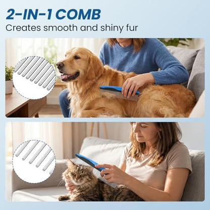 Pet Grooming Rake,Metal Comb, Bathing Grooming Brush for Dogs and Cats - Image 3