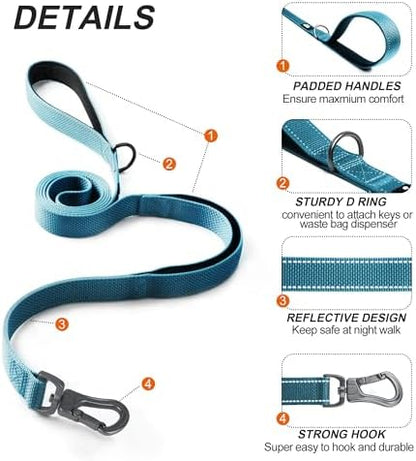 Twoear 4FT 1IN Heavy Duty Dog Leash for Large Dogs with 2 Padded Handles - Image 2