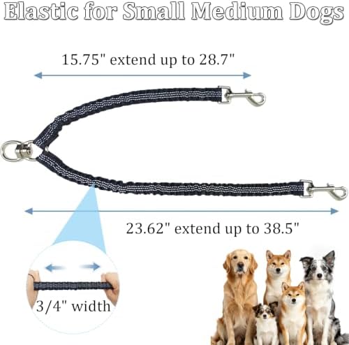 Double Dog Leash Coupler, Different Length Splitter for 2 Dogs - Image 4