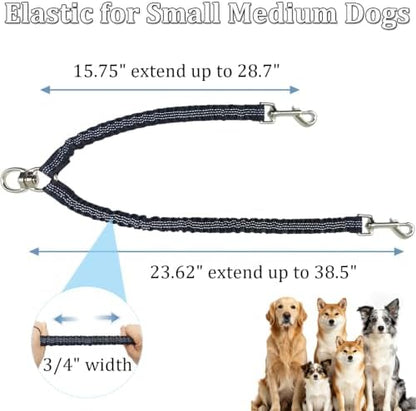 Double Dog Leash Coupler, Different Length Splitter for 2 Dogs - Image 4