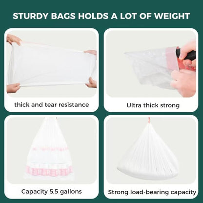 100 Pack Drawstring Cat Litter Box Liner Bags For Litter-Robot 3/4,Waste Bags Compatible With Self-Cleaning Litter Box,Heavy Duty - Image 5