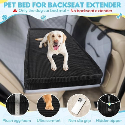 Loiion Dog Car Bed, Non-Slip Backseat Extender Pet Mat 50"x24.6"x2" - Image 6