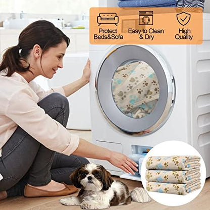 Rezutan Blanket for Large Dogs & Cats Soft Reversible Cute Paw 40"x31" - Image 7