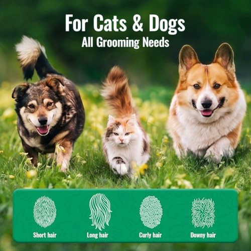Small Slicker Brush for Dogs & Cats, Professional Pets Long Pin Brush for Grooming, Shedding - Non-Slip Rubber Beech Handle - Image 6