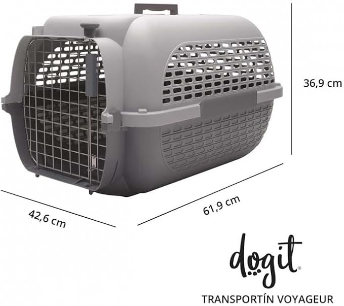 Dogit Dog Travel Carrier Voyageur Model 100 With Treat Compartment, Large (76626)