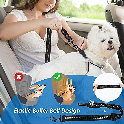 Lukovee Dog Seat Belt, 2 Pack, 3-in-1 Headrest & Seatbelt Clip & Latch - Image 5